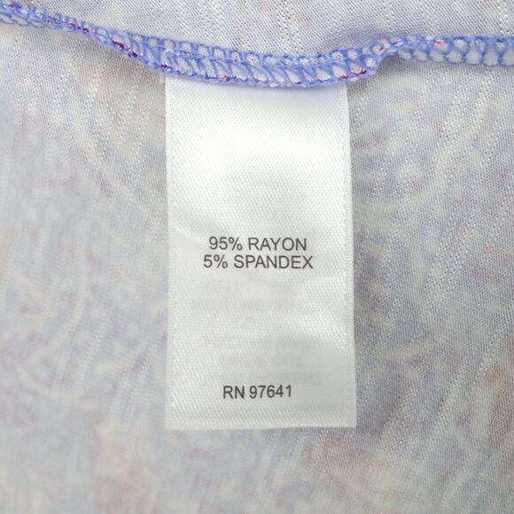 J Jill Dress Womens Medium Maxi Blue Lavender Floral Strapless Stretch Knit - Picture 10 of 12